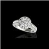 Image 1 : 2 ctw Certified Diamond Solitaire Halo Ring 10K White Gold