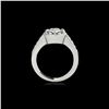 Image 2 : 2 ctw Certified Diamond Solitaire Halo Ring 10K White Gold