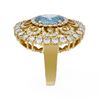 Image 2 : 5.66 ctw Aquamarine & Diamond Ring 18K Yellow Gold