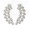 Image 2 : 5.28 ctw Pear Diamond Designer Earrings 18K Yellow Gold