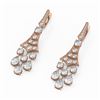 Image 1 : 12 ctw Pear Cut Diamond Designer Earrings 18K Rose Gold