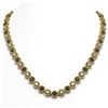 Image 1 : 23.95 ctw Black & Diamond Micro Pave Necklace 18K Yellow Gold