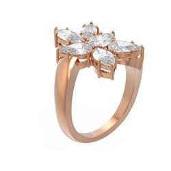 3.68 ctw Diamond Ring 18K Rose Gold