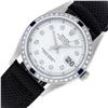 Image 2 : Rolex Mens Stainless Steel White Diamond 36MM Datejust Wristwatch With Nylon Str
