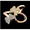 Image 2 : 0.32 ctw Diamond Ring - 14KT Tri-Tone Gold