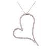 Image 1 : 1.30 ctw Diamond Pendant And Chain - 14KT White Gold