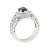 Image 4 : 1.89 ctw Sapphire and Diamond Ring - Platinum