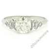 Antique Art Deco Platinum 1.50 ctw GIA Certified European Diamond Engagement Rin