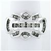 Statement Men's 14K White Gold 1.35 ctw Round & Baguette Diamond Ring
