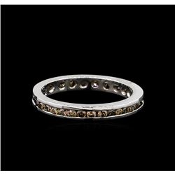 0.59 ctw Brown Diamond Ring - 14KT White Gold