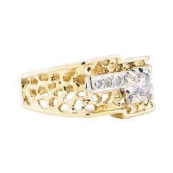 0.32 ctw Diamond Ring - 14KT Yellow And White Gold