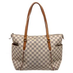 Louis Vuitton Damier Azur Canvas Leather Totally MM Bag