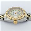Image 4 : Rolex Ladies 2 Tone 14K MOP Emerald & Pyramid Diamond Diamond Datejust Wriswatch