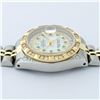 Image 5 : Rolex Ladies 2 Tone 14K MOP Emerald & Pyramid Diamond Diamond Datejust Wriswatch