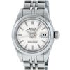 Rolex Ladies Stainless Steel Silver Index 26MM Quickset Datejust Wristwatch