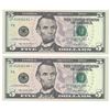 Image 5 : (10) Consecutive 2006 $5 FRN Star Notes CHCU
