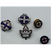 Image 2 : Lot of 5 Early Enamel Red Cross and St John's Ambulance Pins