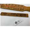 Image 2 : 2 Vintage Adult Novelty Wood Pieces. A Tongue Depressor and A Peter Meter