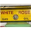 Image 2 : A Nice White Rose Gasoline Wooden Shelf Sign 4" x 16" h. Nice Looking