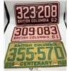 Image 1 : BC License Plate 1958. 1961 and 1962