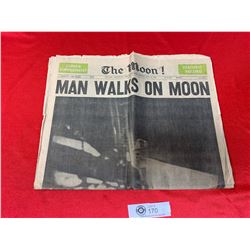 Vintage Vancouver Sun July 21 1969. Man Walks on The Moon Newspaper