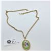 Image 1 : Limoges Style Locket on a Chain