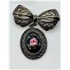 Image 2 : Handpainted Enamel Bow Brooch 1960's