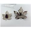 Image 2 : 2 Maple Leaf Pins. 1 Is Sterling Silver