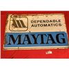 Image 1 : Vintage 1960's Metal Maytag Sign 30 x 18