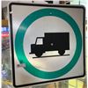 Image 1 : Vintage 1970's Road Sign 24" x24" with Original Hanging Bracket