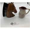 Image 1 : Vintage Horsehead Clothes Brush Plus a Winnipeg 75th Anniversary Pitcher 1949