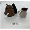 Image 2 : Vintage Horsehead Clothes Brush Plus a Winnipeg 75th Anniversary Pitcher 1949