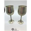 Image 1 : Pair of Vintage Selinger Pewter Goblets