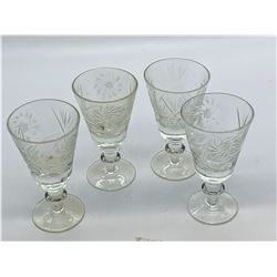 Set of 4 Cystal Liquor Glasses