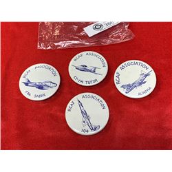 4 Vintage RCAF Association Pins