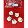 Image 1 : Lot of 5 Vintage Avis Car Rental Buttons from the 1960's