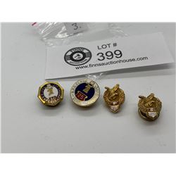 Lot of 4 Elks and Eagles Pins.Enamel High Quality