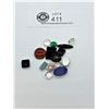 Image 1 : Lot of Victorian and Later Black Glass Pieces Crystals and Cameos etc