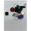 Image 2 : Lot of Victorian and Later Black Glass Pieces Crystals and Cameos etc