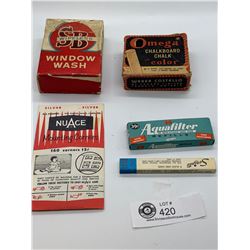 Lot of Vintage Advertising Boxes. Most Full of Product