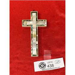 Victorian Mother of Pearl Tortoiseshell Cross 1890's-1900