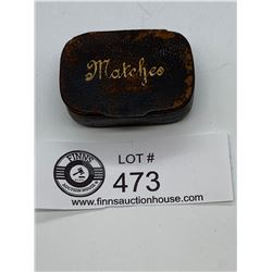 Unusual Victorian Leather Matchbox 1880's-1890's