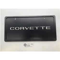 Corvette License Plate Made of Plastic