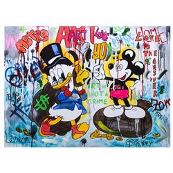 Nastya Rovenskaya- Mixed Media "It's All About Money"