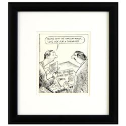 Bizarro! "Ransom Note" is a Framed Original Pen & Ink Drawing by Dan Piraro, Hand Signed by the Arti