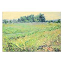 Charles Knecht, "Hazy Afternoon I" Original Oil Painting on Canvas, Hand Signed with Letter of Authe