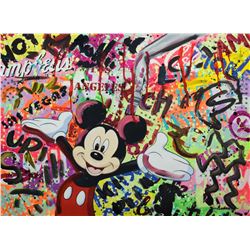 Nastya Rovenskaya- Mixed Media "Party with Mickey"