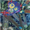 Image 2 : "Water Monkey" Original Mixed Media Painting by Renowned Artist Lu Hong, Hand Signed by the Artist w