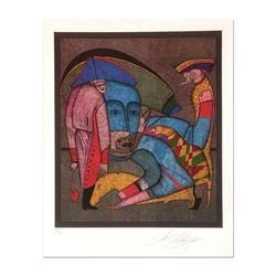 Mihail Chemiakin, Carnival Series: "Untitled 13" Limited Edition Lithograph, Numbered Hand Signed wi