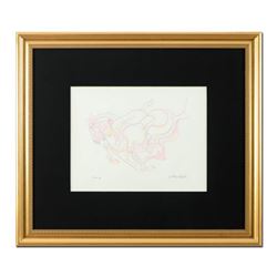 Guillaume Azoulay, "Essai AA" Framed Original Color Pencil Drawing, Hand Signed with Letter of Authe